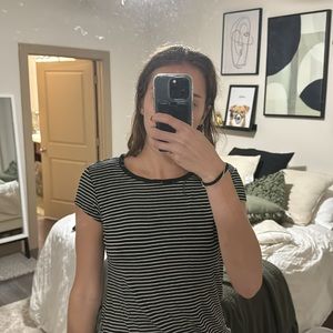 Black and white striped t-shirt medium